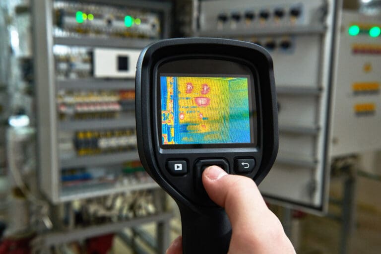 Thermal imaging camera used for electrical inspection.